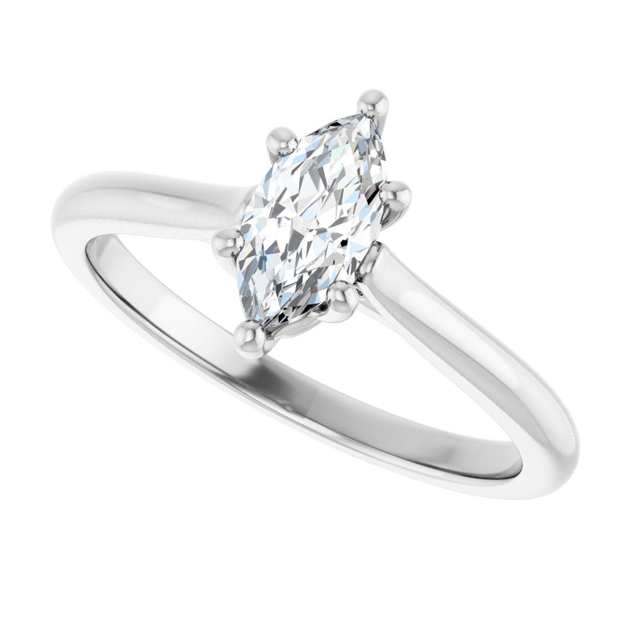 Marquise Solitaire Engagement Ring Mounting - gallery - Series 126330