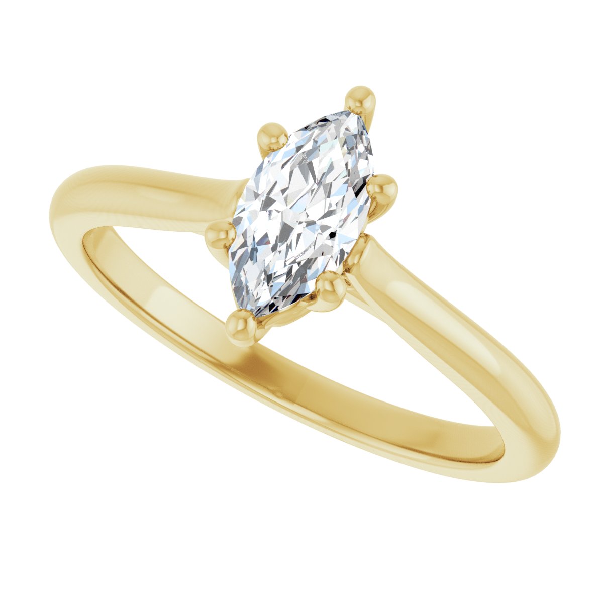 Marquise Solitaire Engagement Ring Mounting - gallery - Series 126330
