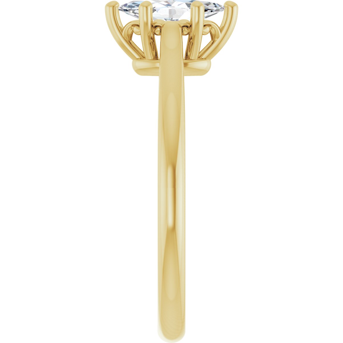 Marquise Solitaire Engagement Ring Mounting - gallery - Series 126330