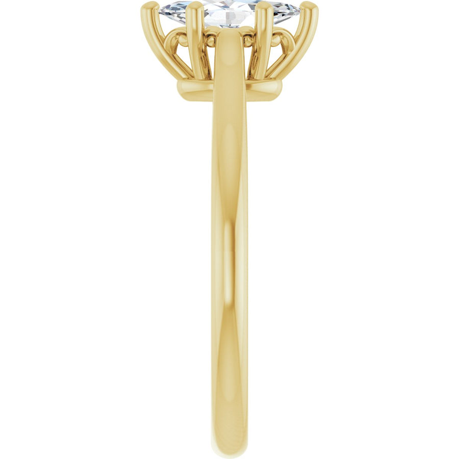 Marquise Solitaire Engagement Ring Mounting - gallery - Series 126330