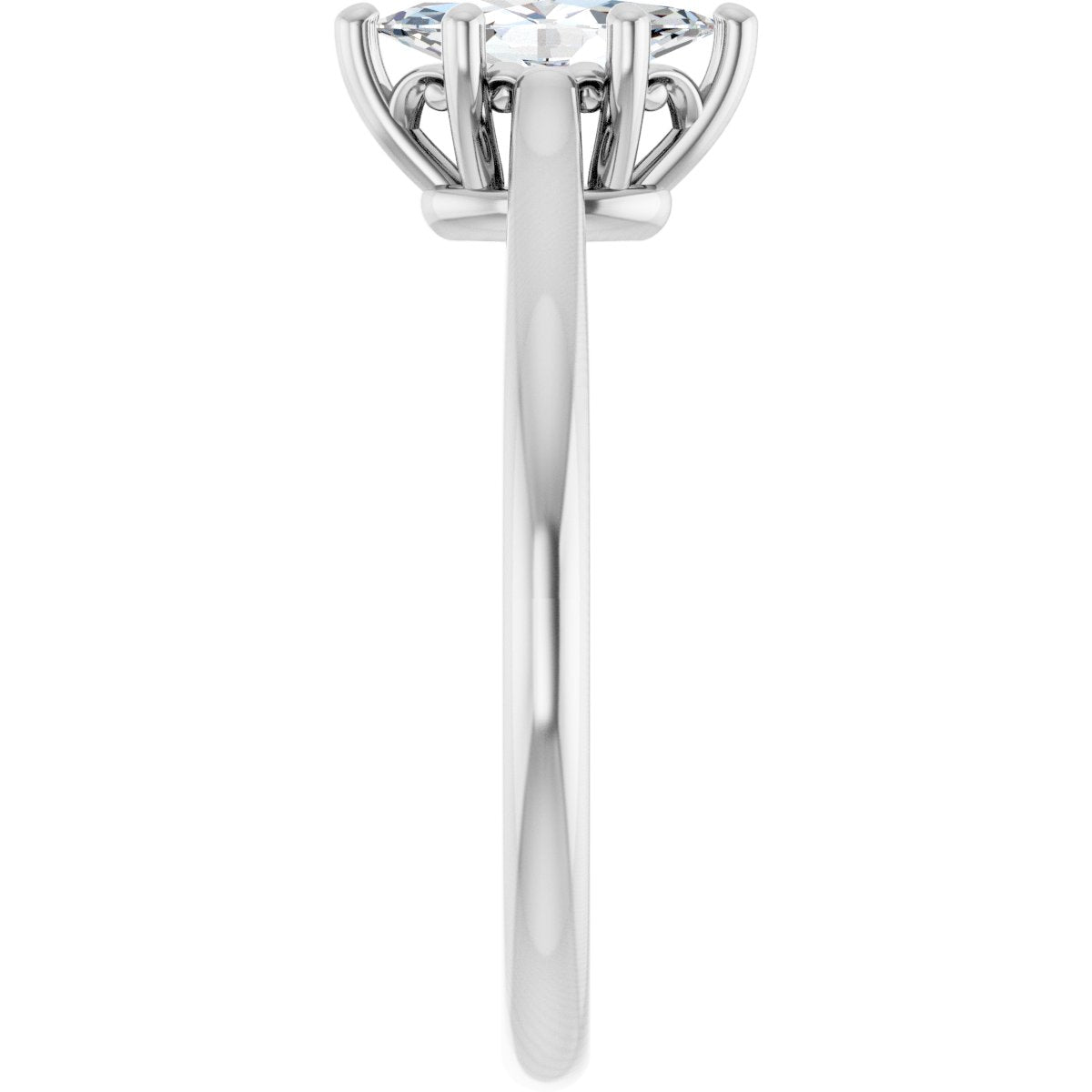 Marquise Solitaire Engagement Ring Mounting - gallery - Series 126330