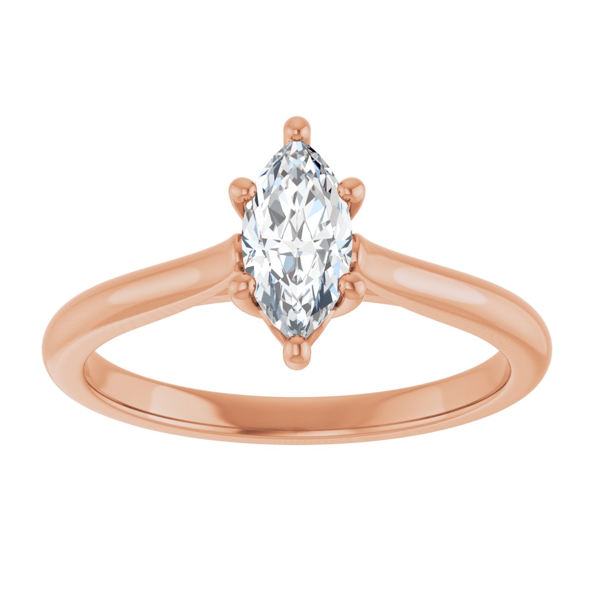 Marquise Solitaire Engagement Ring Mounting - gallery - Series 126330