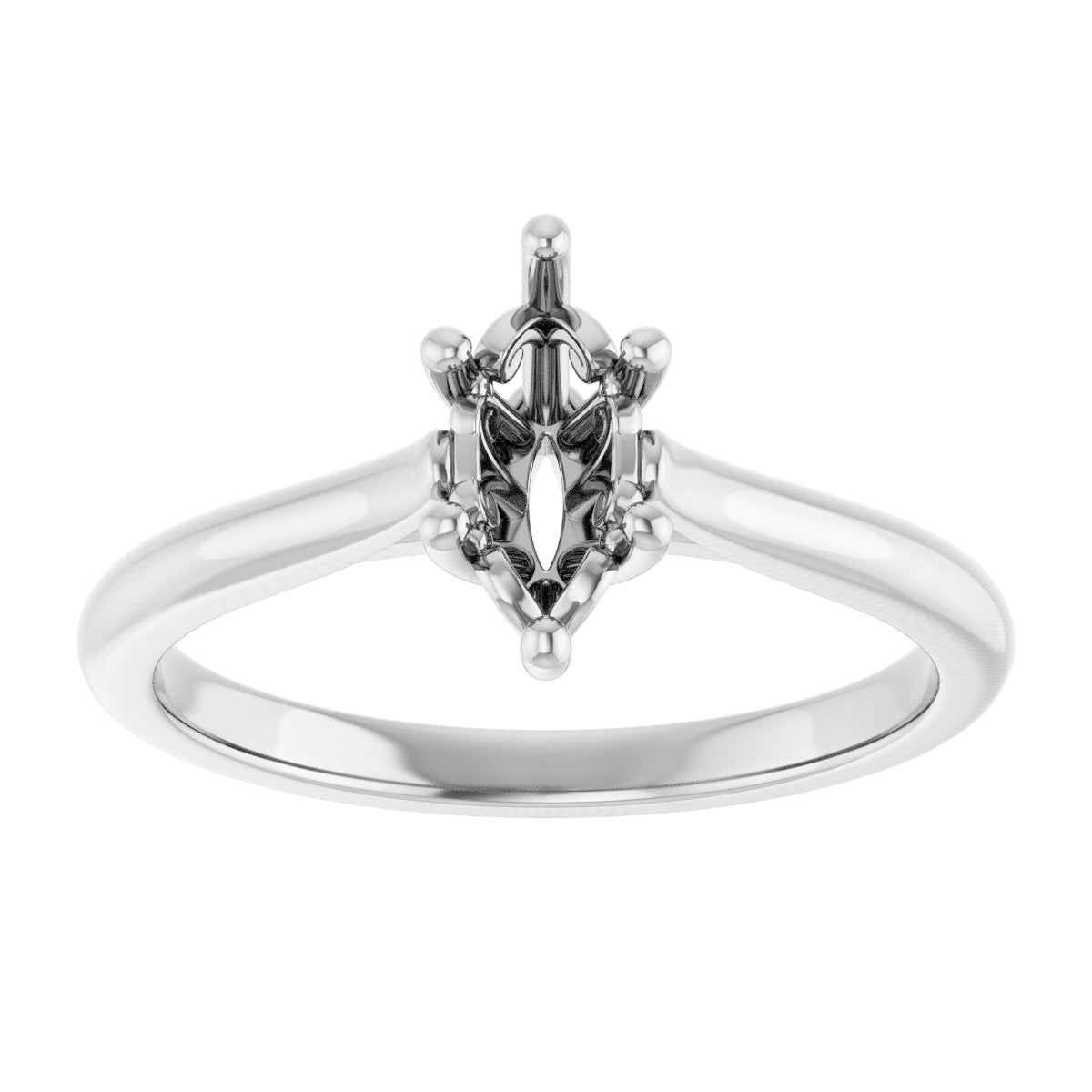 Marquise Solitaire Engagement Ring Mounting - gallery - Series 126330
