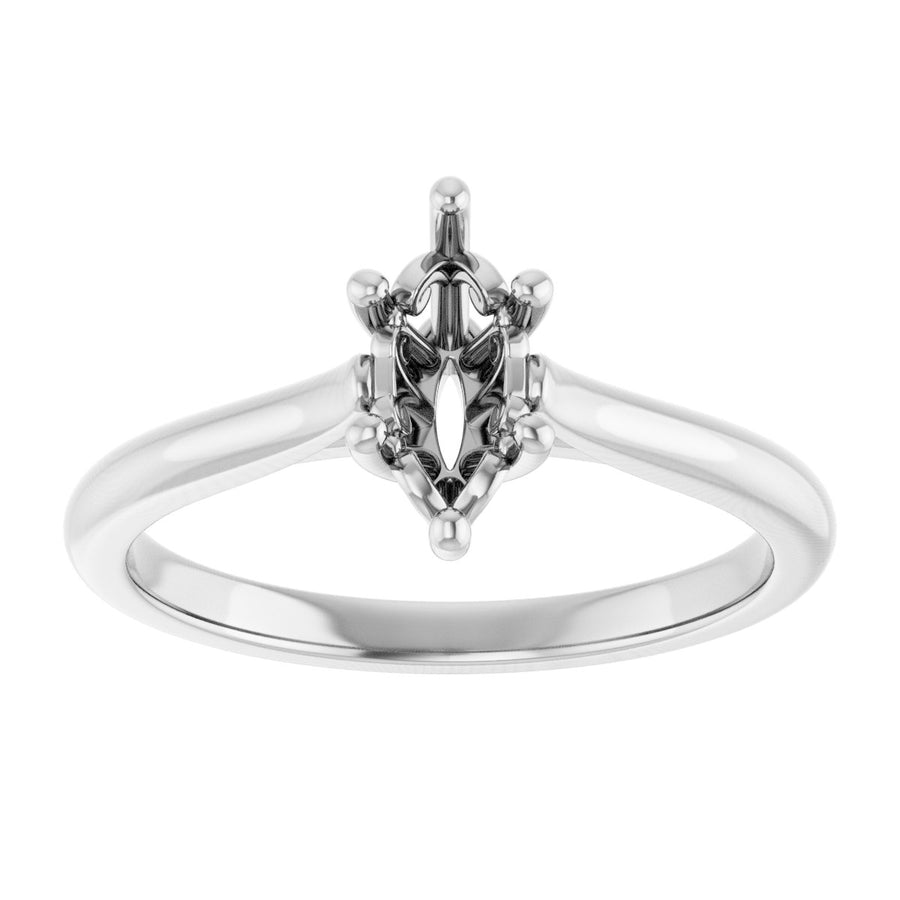 Marquise Solitaire Engagement Ring Mounting - gallery - Series 126330