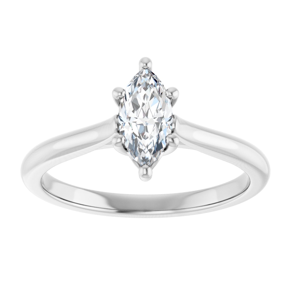 Marquise Solitaire Engagement Ring Mounting - gallery - Series 126330