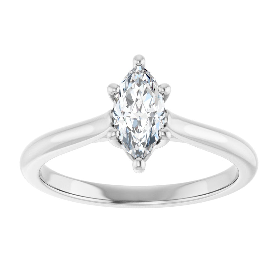 Marquise Solitaire Engagement Ring Mounting - gallery - Series 126330