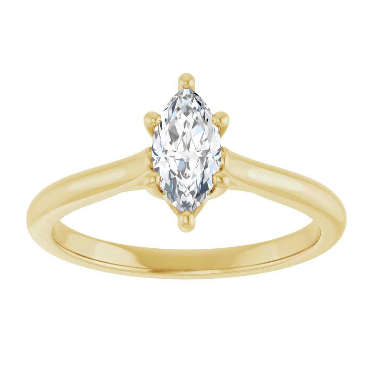 Marquise Solitaire Engagement Ring Mounting - gallery - Series 126330