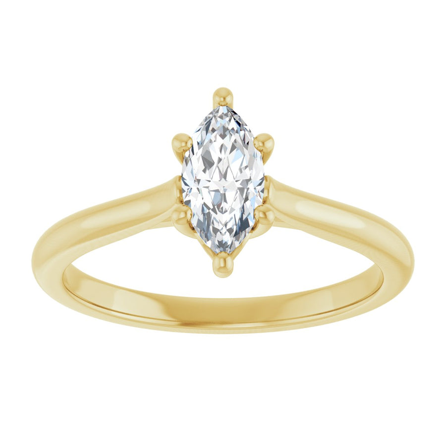 Marquise Solitaire Engagement Ring Mounting - gallery - Series 126330