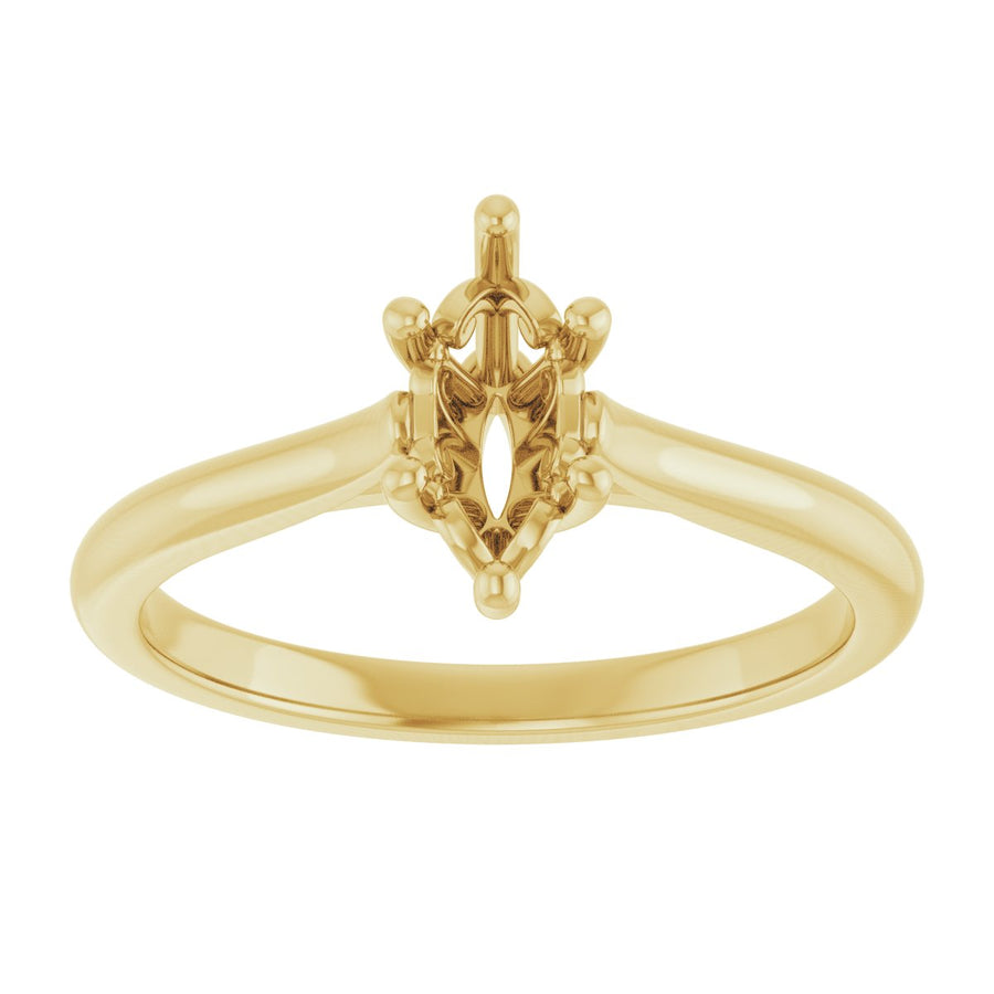 Marquise Solitaire Engagement Ring Mounting - gallery - Series 126330