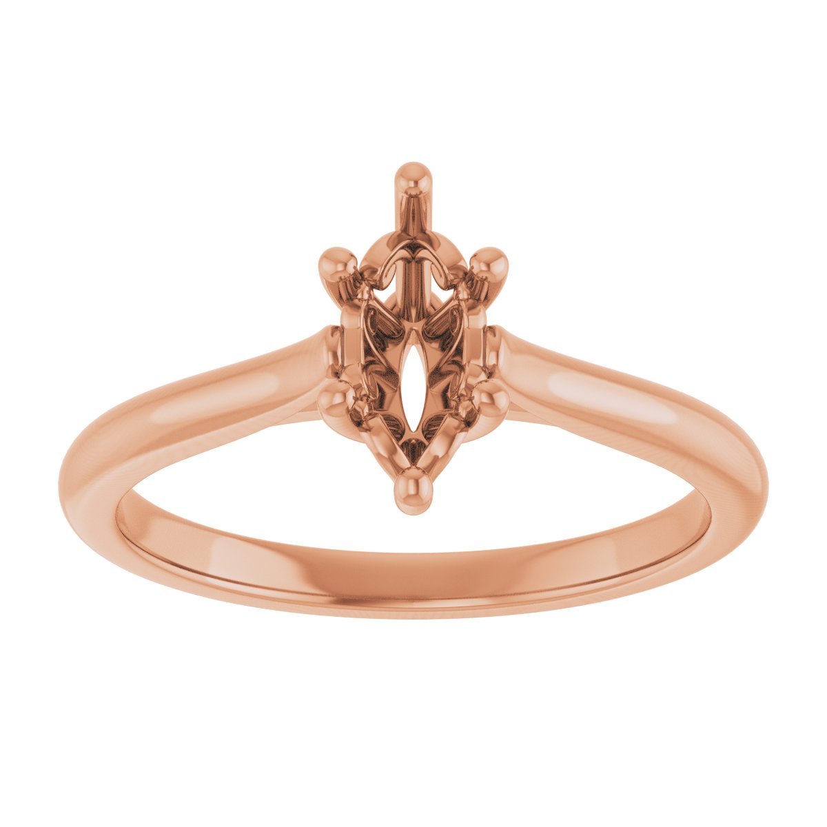 Marquise Solitaire Engagement Ring Mounting - gallery - Series 126330