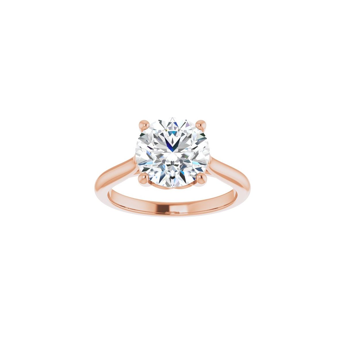 Round Solitaire Engagement Ring Mounting - gallery - Series 126330
