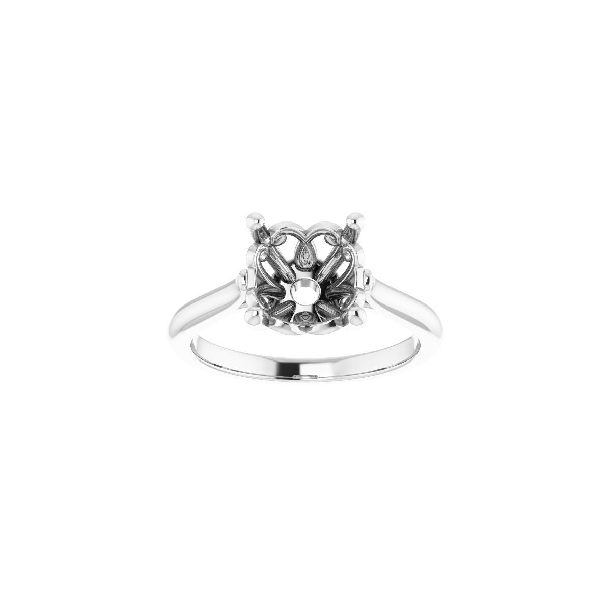 Round Solitaire Engagement Ring Mounting - gallery - Series 126330