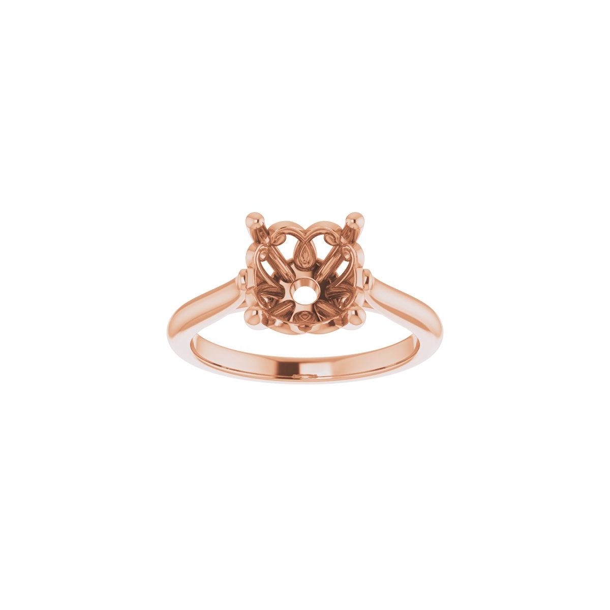 Round Solitaire Engagement Ring Mounting - gallery - Series 126330