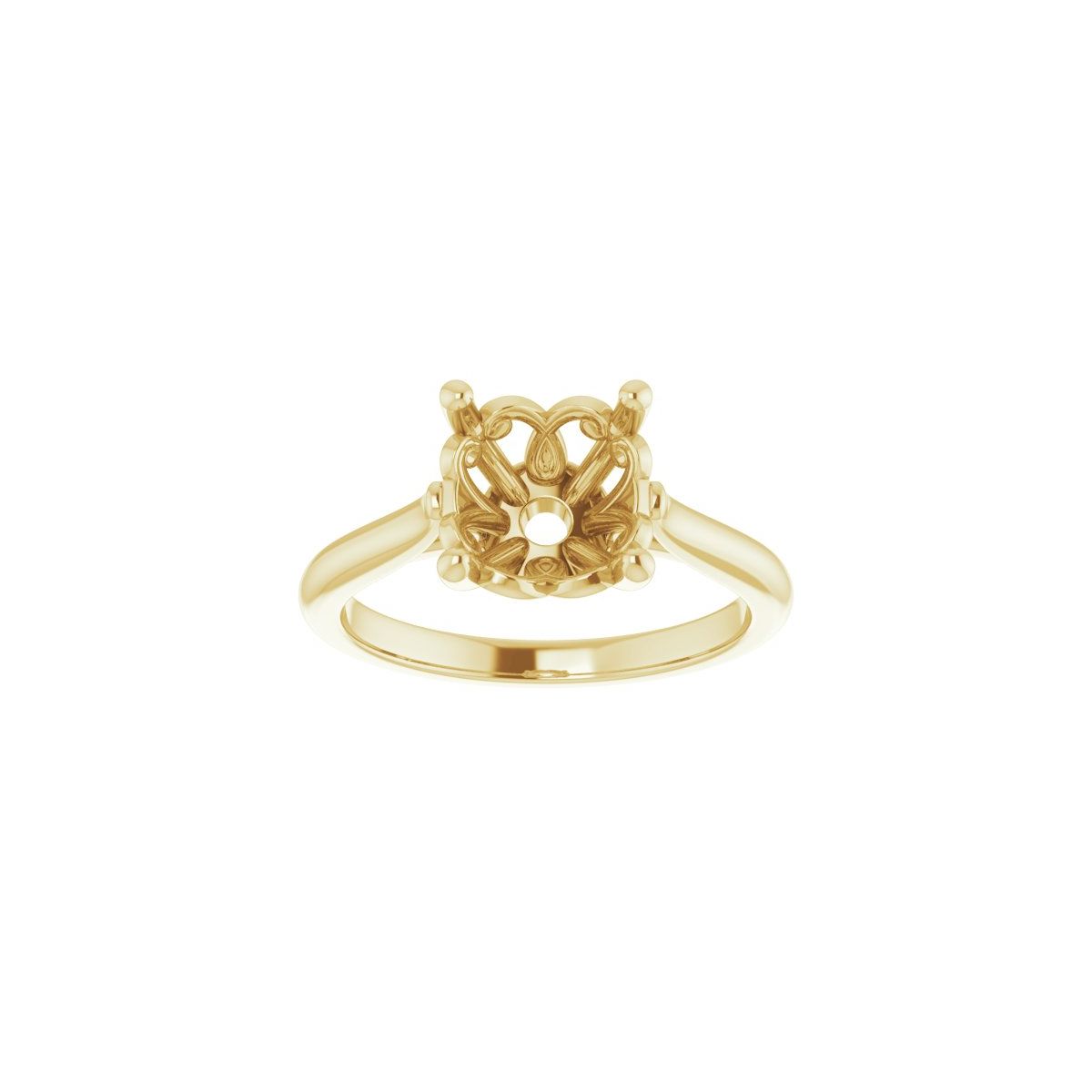 Round Solitaire Engagement Ring Mounting - gallery - Series 126330
