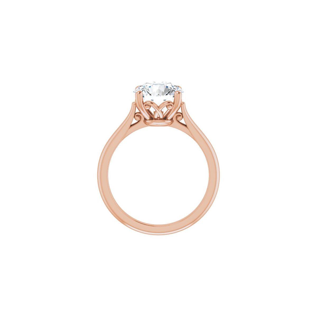 Round Solitaire Engagement Ring Mounting - gallery - Series 126330