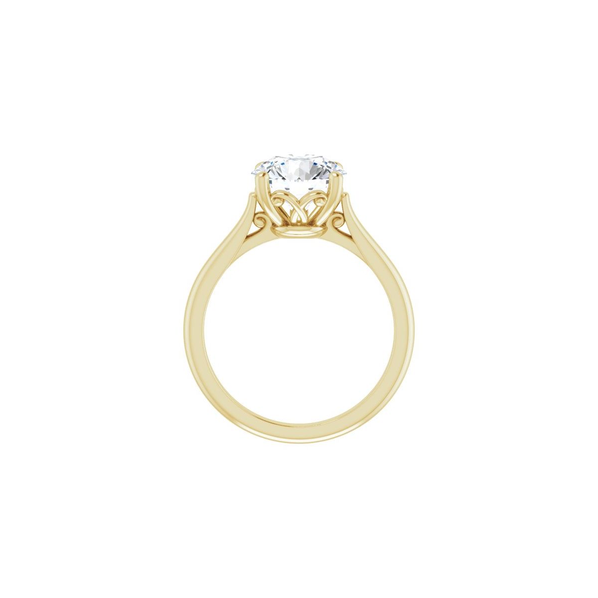 Round Solitaire Engagement Ring Mounting - gallery - Series 126330