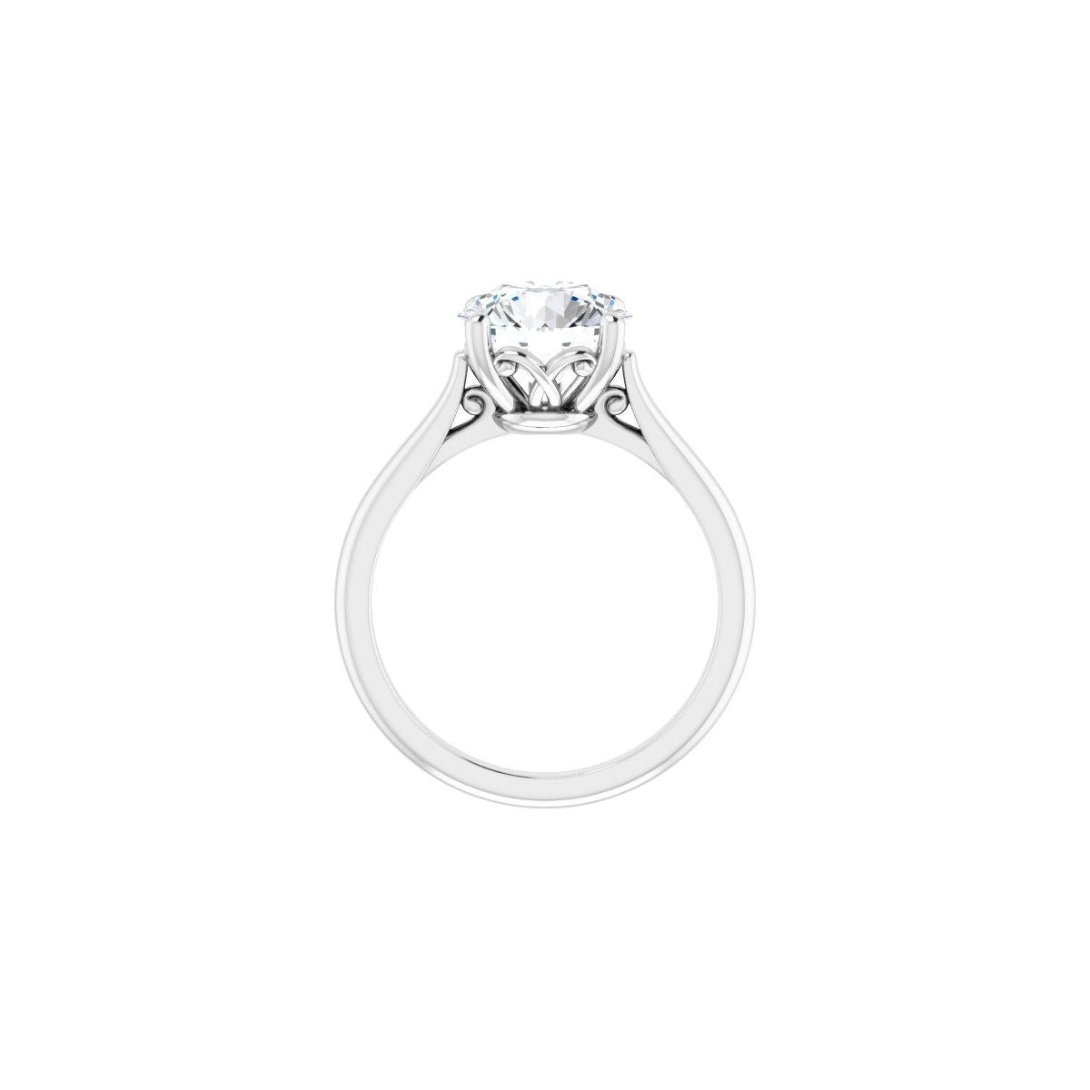 Round Solitaire Engagement Ring Mounting - gallery - Series 126330