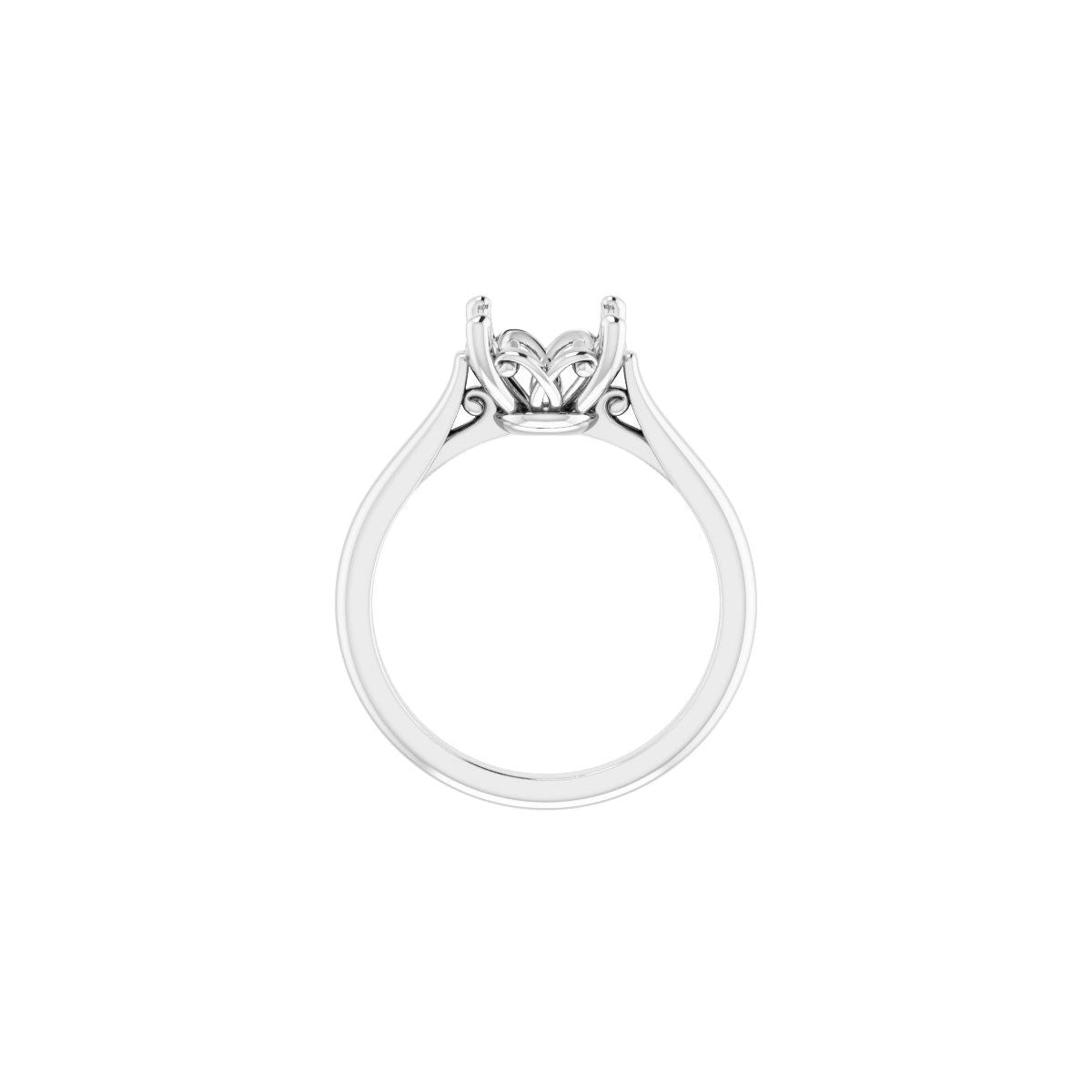 Round Solitaire Engagement Ring Mounting - gallery - Series 126330