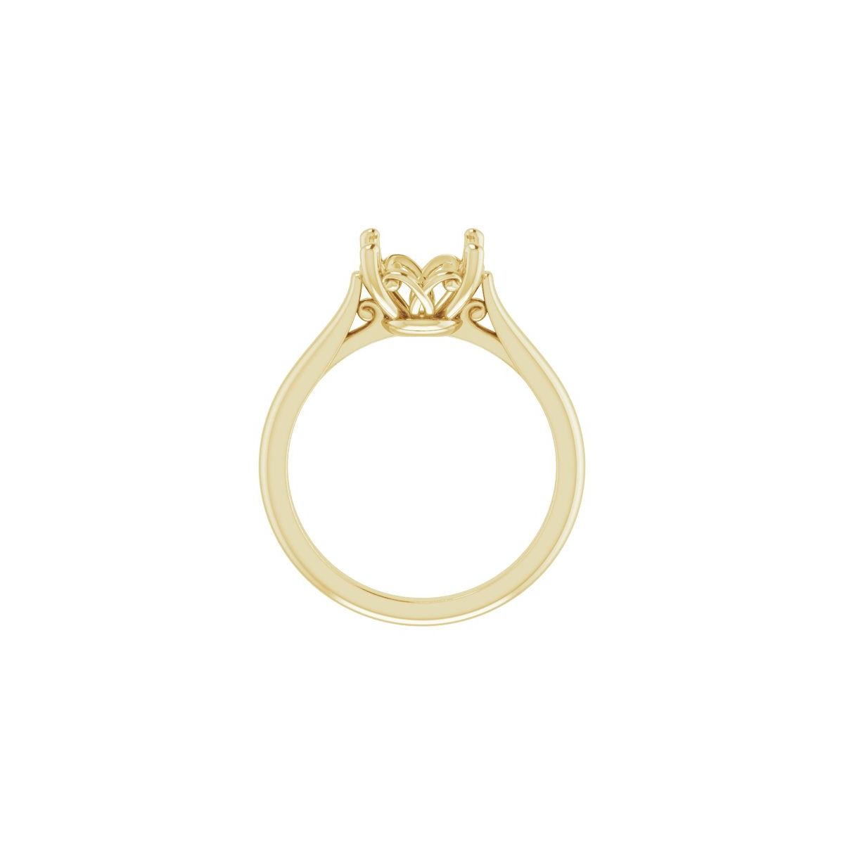 Round Solitaire Engagement Ring Mounting - gallery - Series 126330