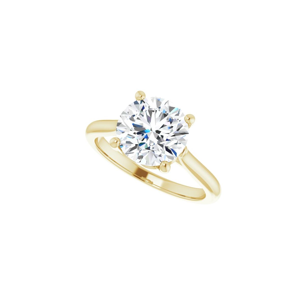 Round Solitaire Engagement Ring Mounting - gallery - Series 126330