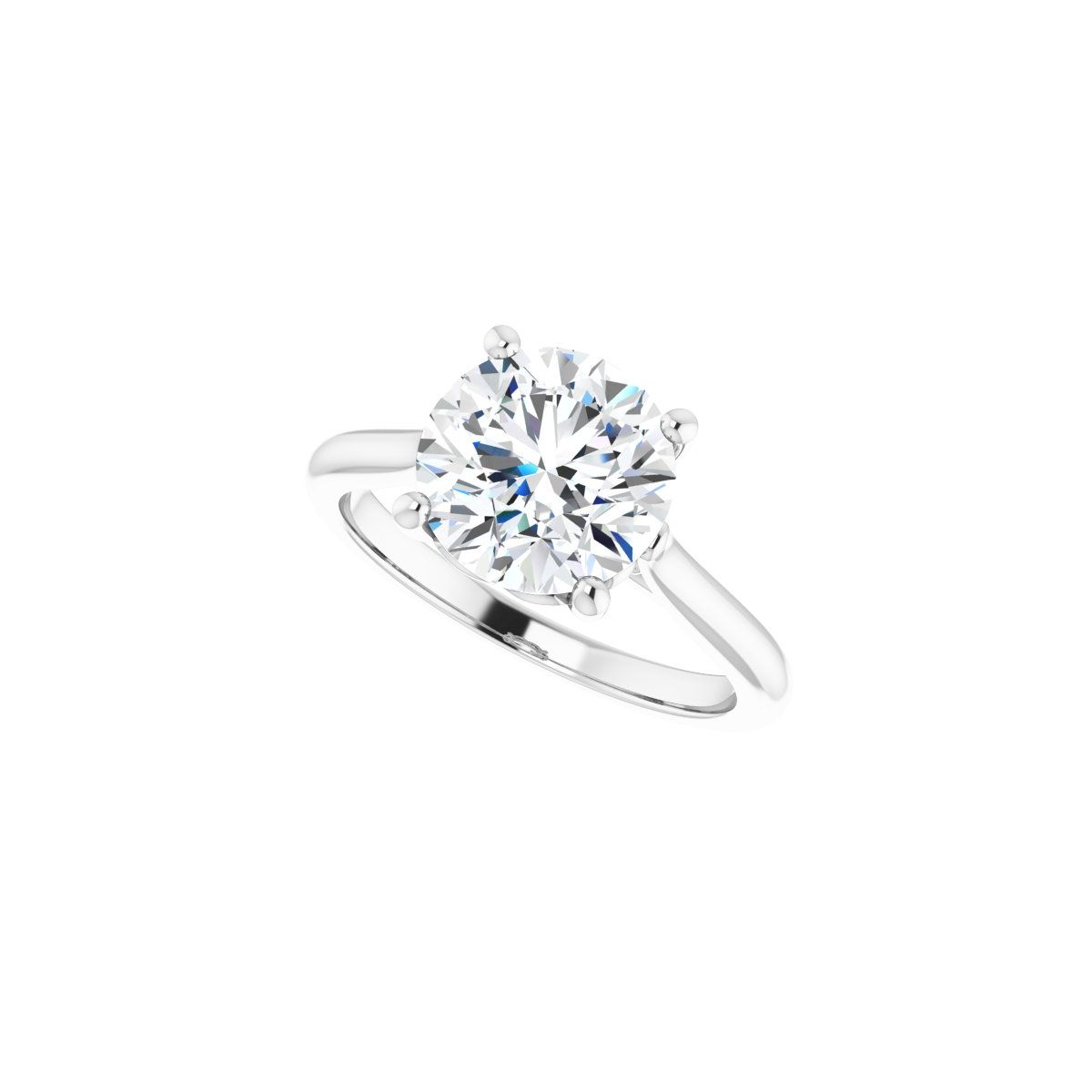 Round Solitaire Engagement Ring Mounting - gallery - Series 126330