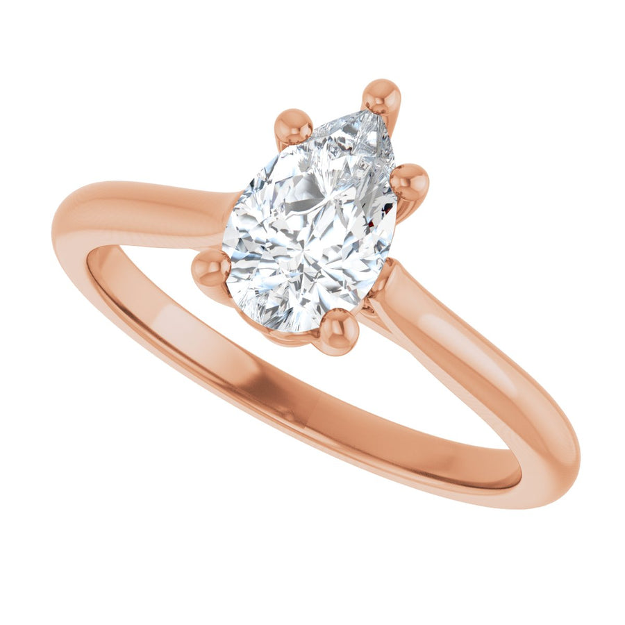 Pear Solitaire Engagement Ring Mounting - gallery - Series 126330