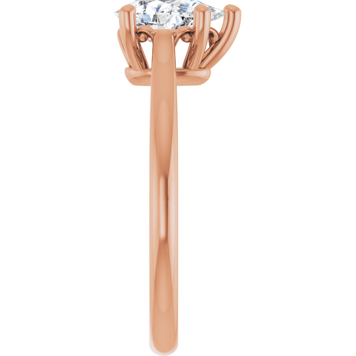 Pear Solitaire Engagement Ring Mounting - gallery - Series 126330