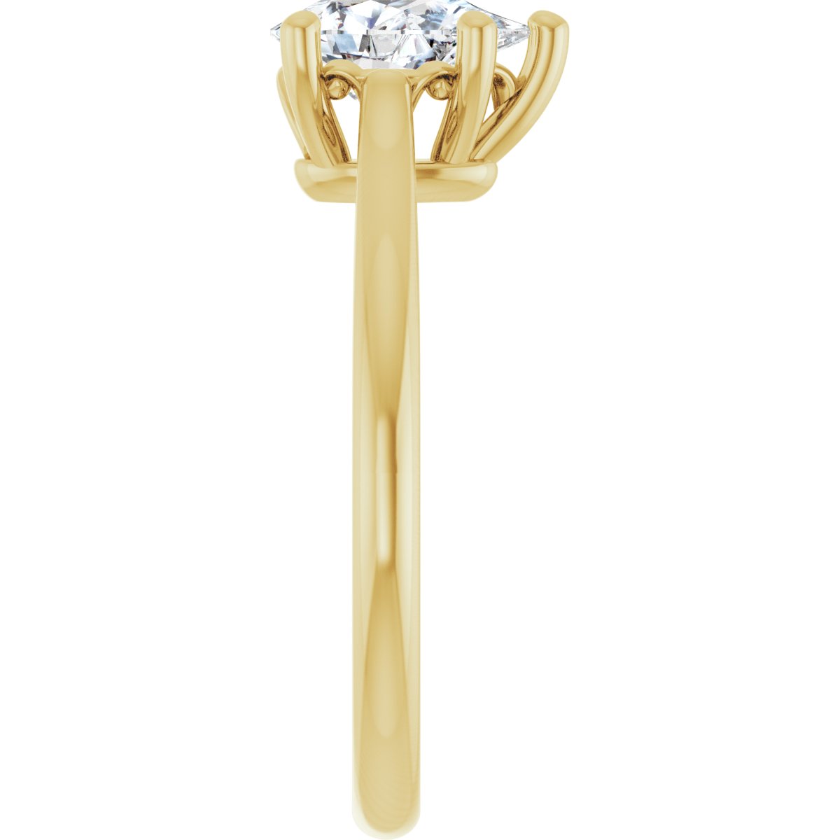 Pear Solitaire Engagement Ring Mounting - gallery - Series 126330