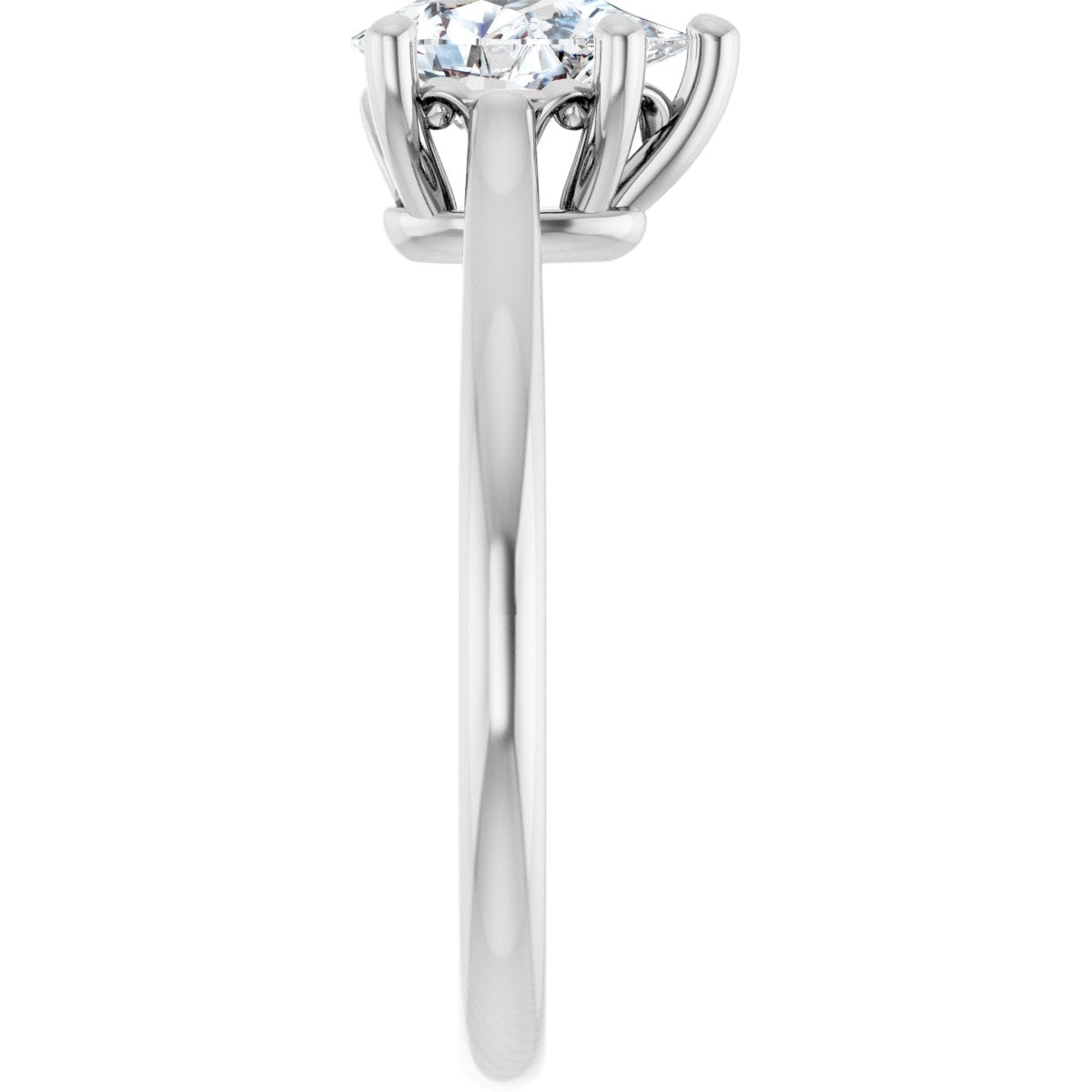 Pear Solitaire Engagement Ring Mounting - gallery - Series 126330