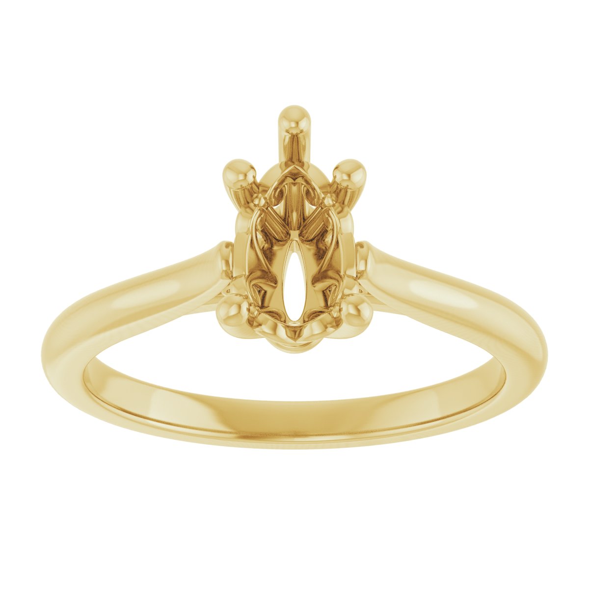 Pear Solitaire Engagement Ring Mounting - gallery - Series 126330