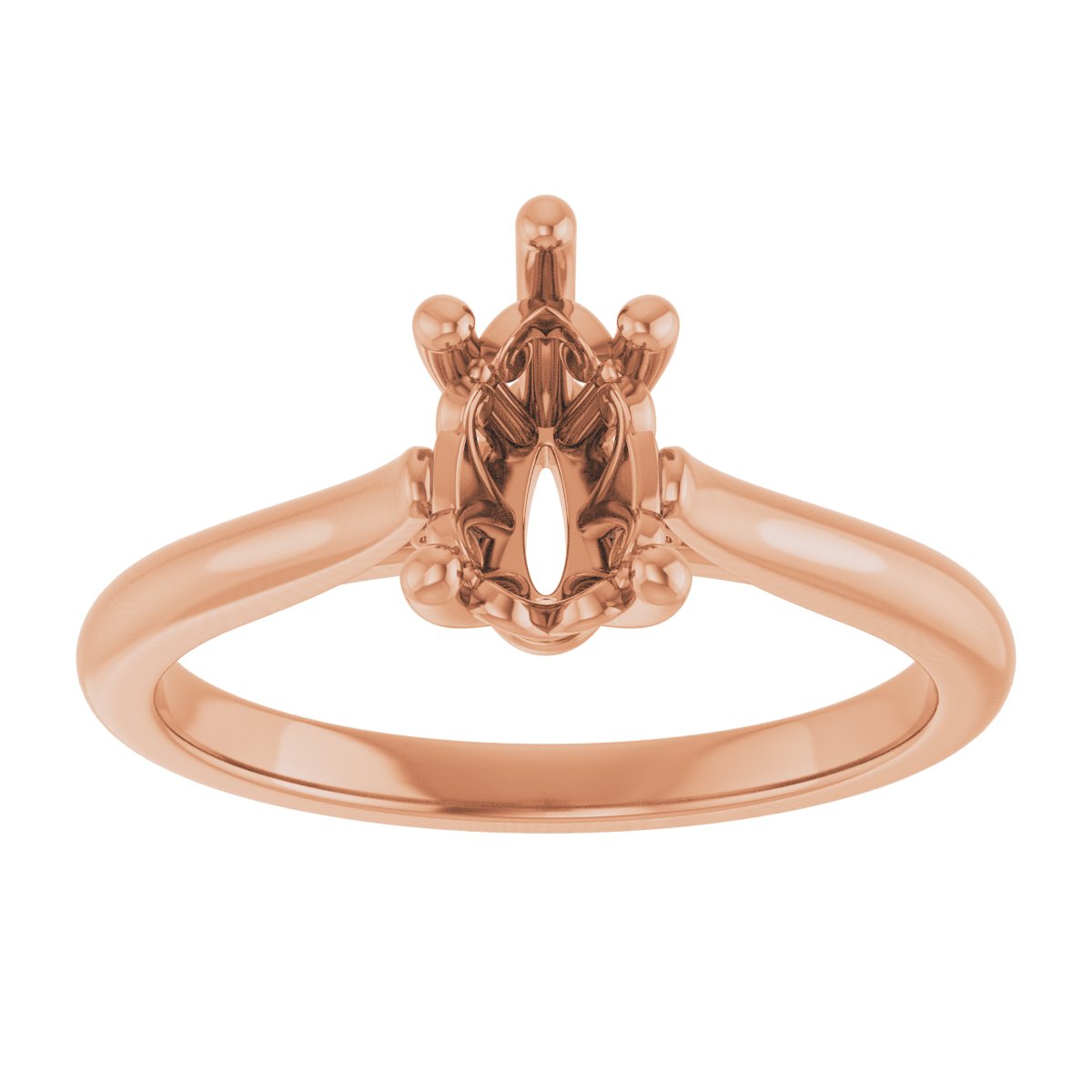 Pear Solitaire Engagement Ring Mounting - gallery - Series 126330