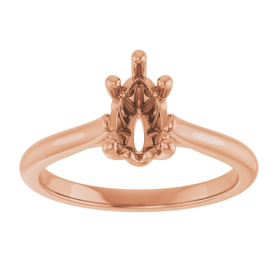 Pear Solitaire Engagement Ring Mounting - gallery - Series 126330