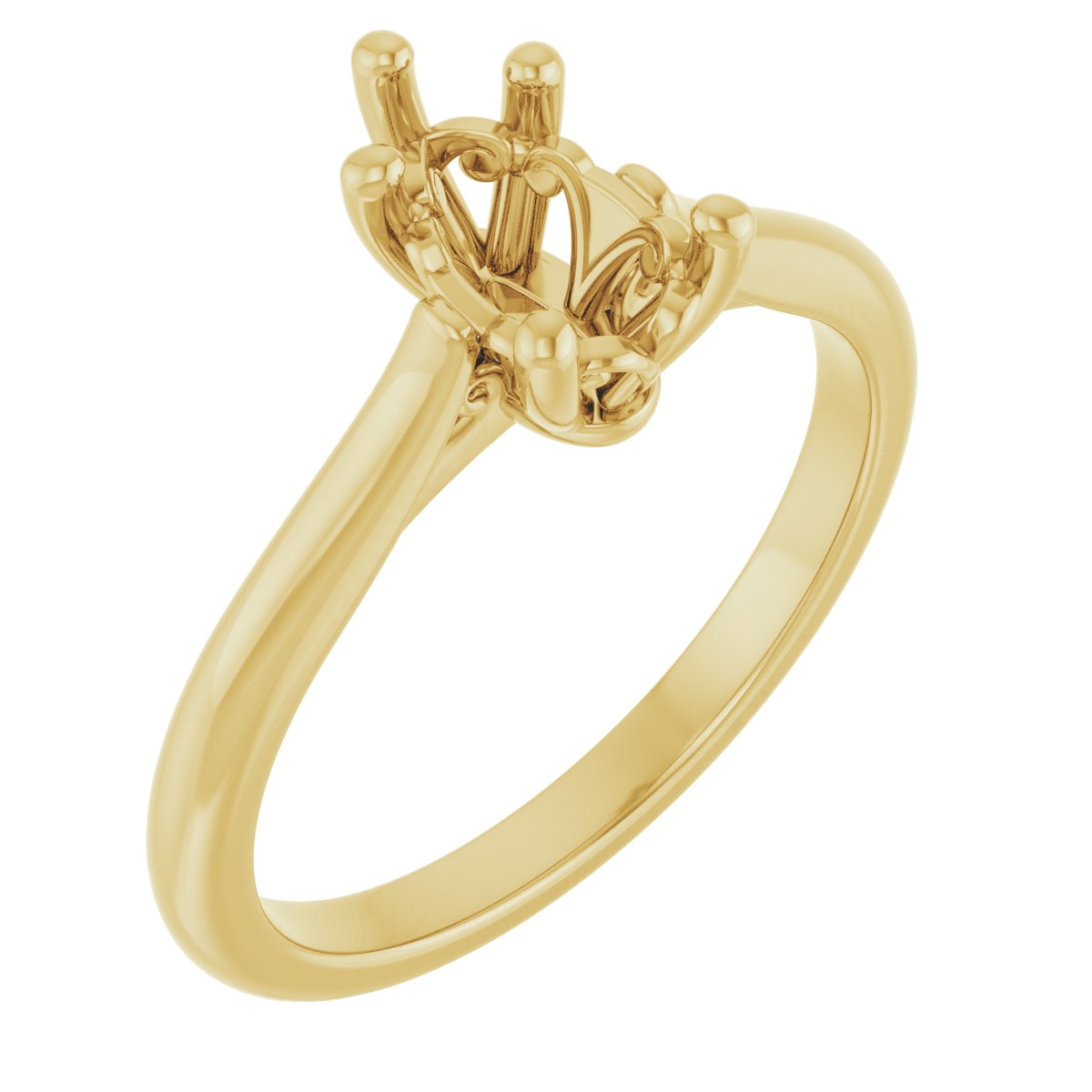 Pear Solitaire Engagement Ring Mounting - gallery - Series 126330