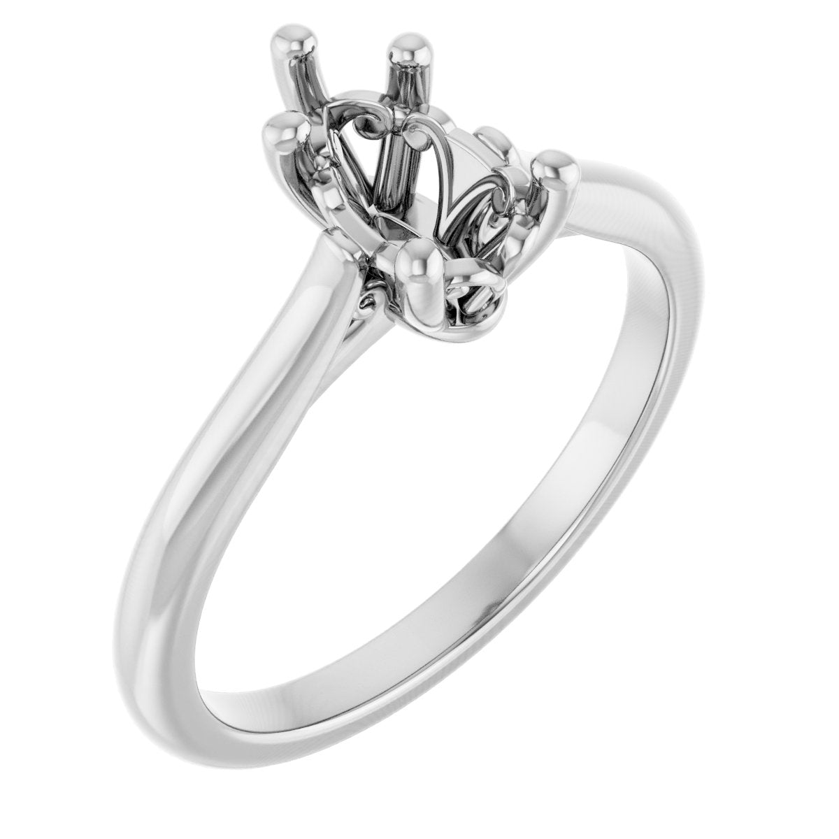Pear Solitaire Engagement Ring Mounting - gallery - Series 126330