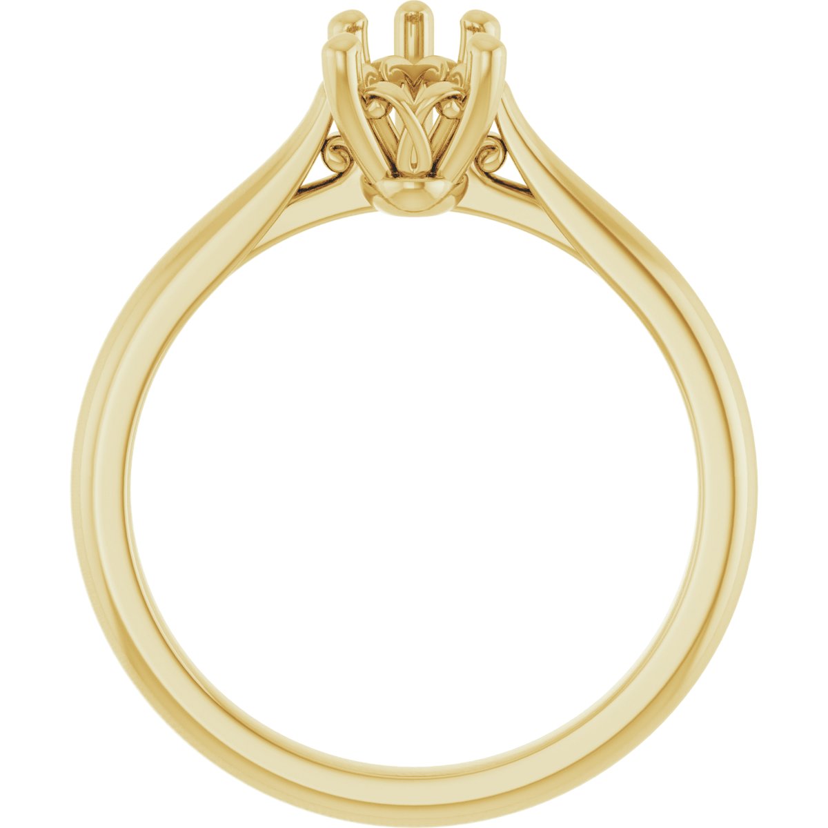 Pear Solitaire Engagement Ring Mounting - gallery - Series 126330
