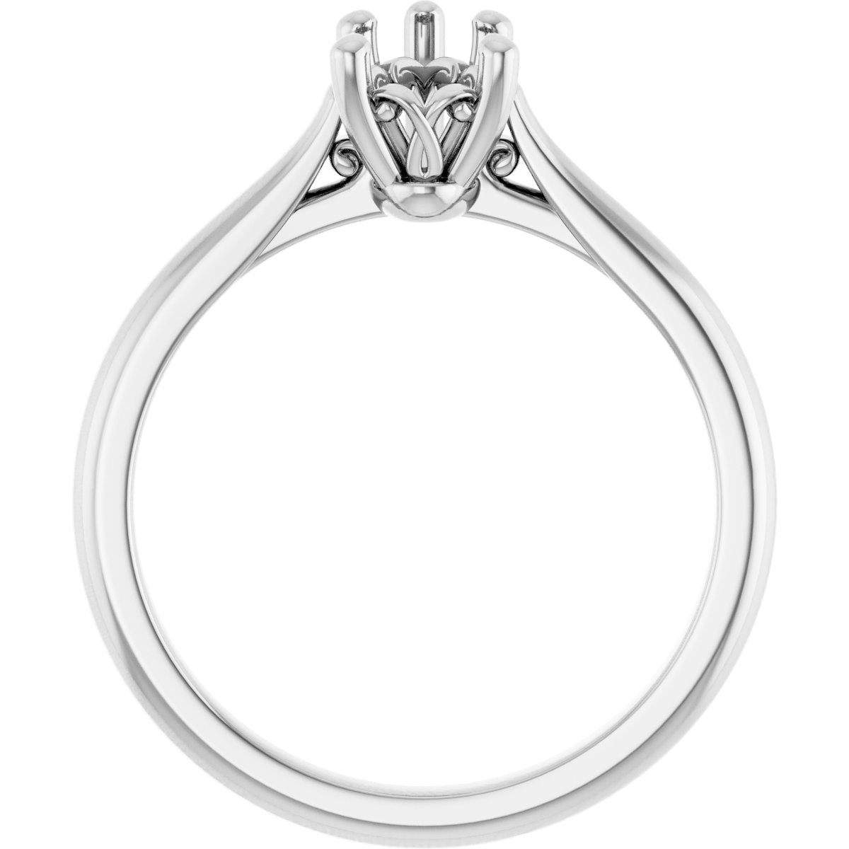 Pear Solitaire Engagement Ring Mounting - gallery - Series 126330