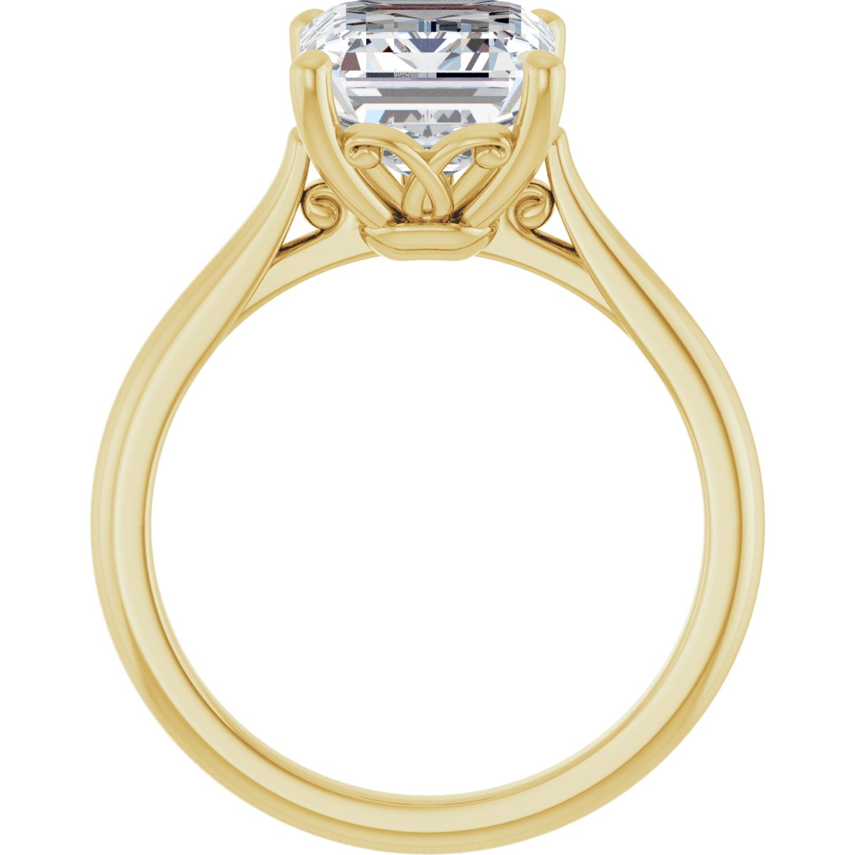 Emerald Solitaire Engagement Ring Mounting - gallery - Series 126330
