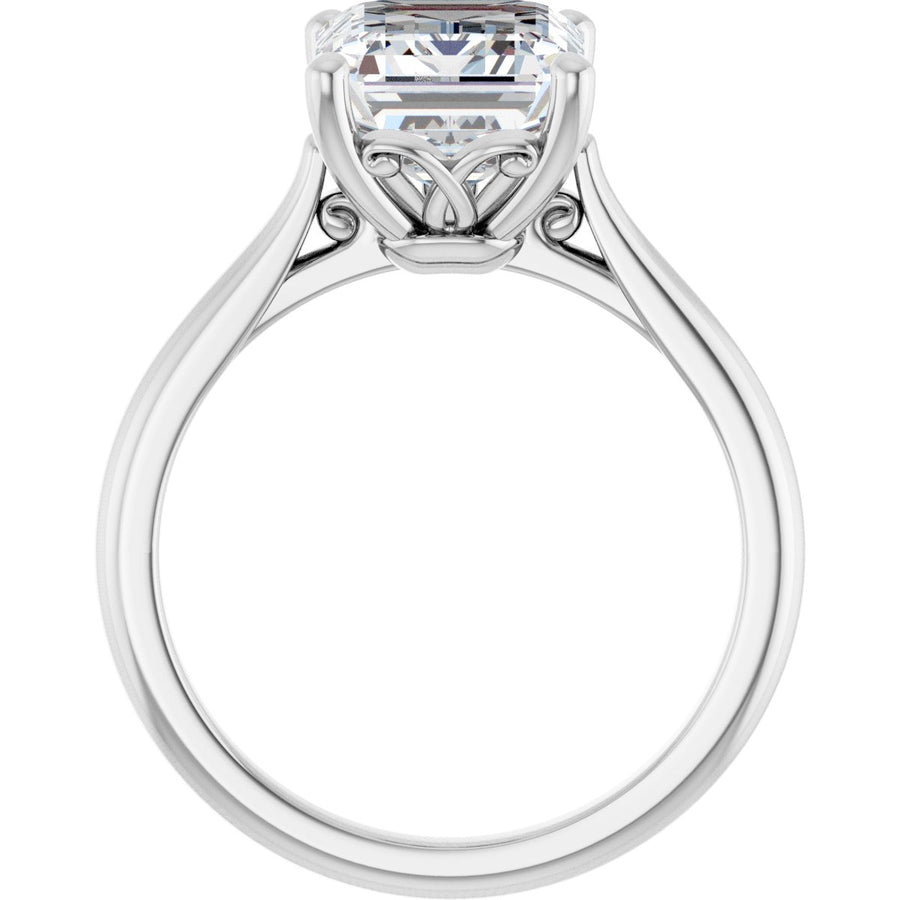 Emerald Solitaire Engagement Ring Mounting - gallery - Series 126330