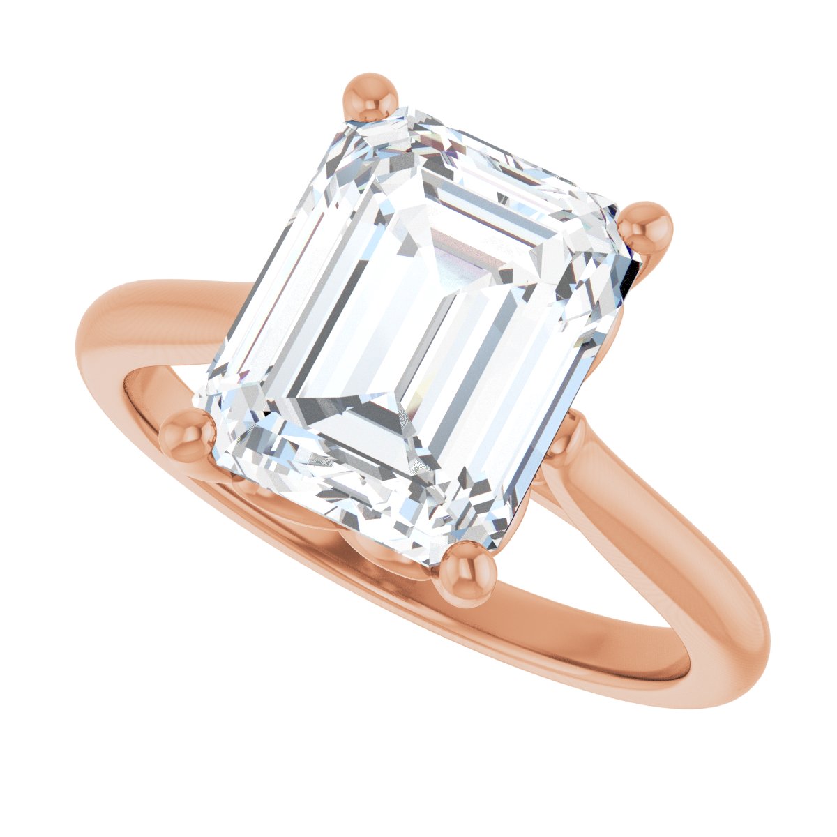 Emerald Solitaire Engagement Ring Mounting - gallery - Series 126330