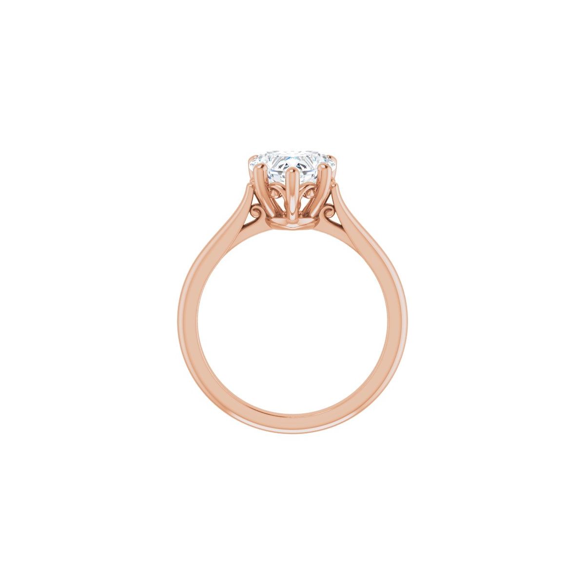 Heart Solitaire Engagement Ring Mounting - gallery - Series 126330