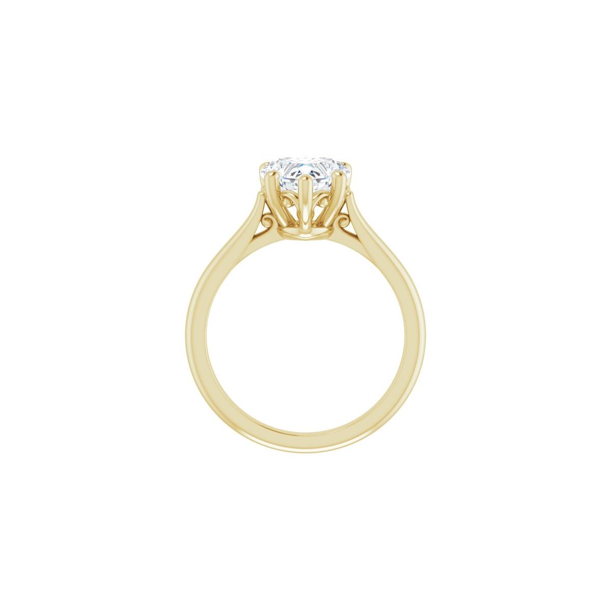 Heart Solitaire Engagement Ring Mounting - gallery - Series 126330
