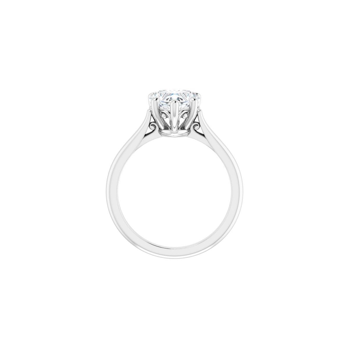 Heart Solitaire Engagement Ring Mounting - gallery - Series 126330
