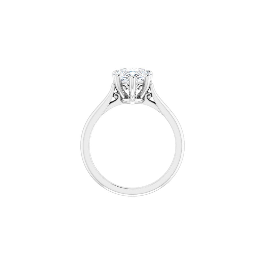Heart Solitaire Engagement Ring Mounting - gallery - Series 126330
