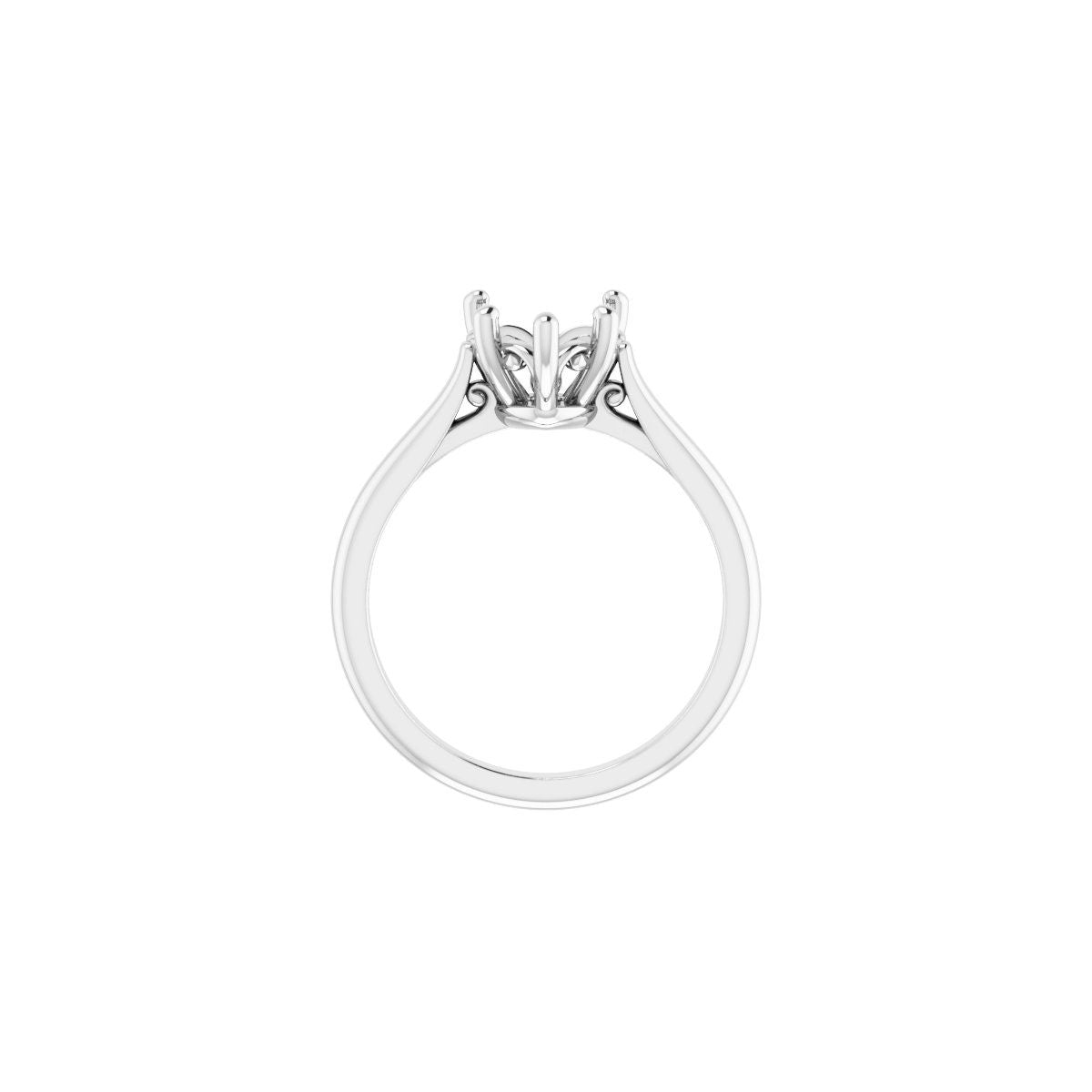 Heart Solitaire Engagement Ring Mounting - gallery - Series 126330