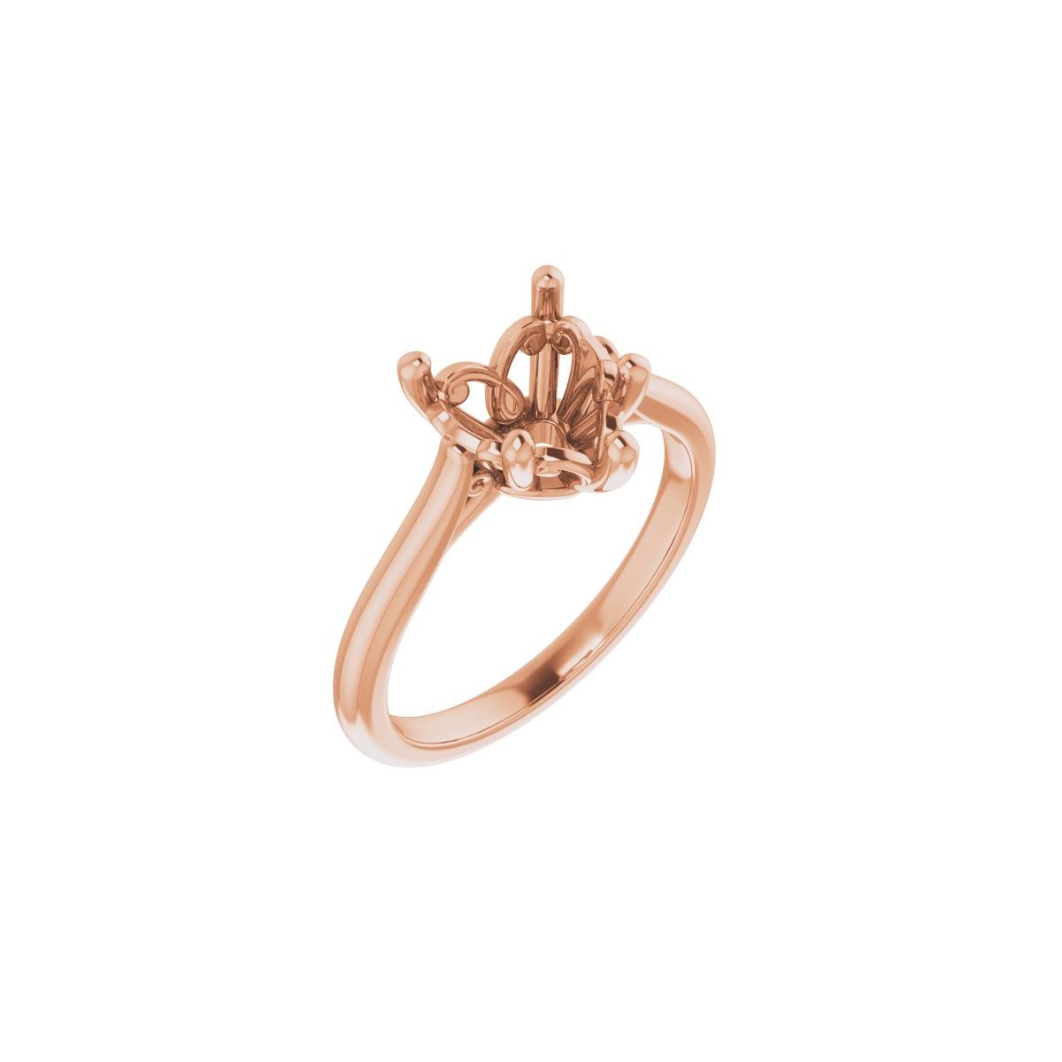 Heart Solitaire Engagement Ring Mounting - gallery - Series 126330
