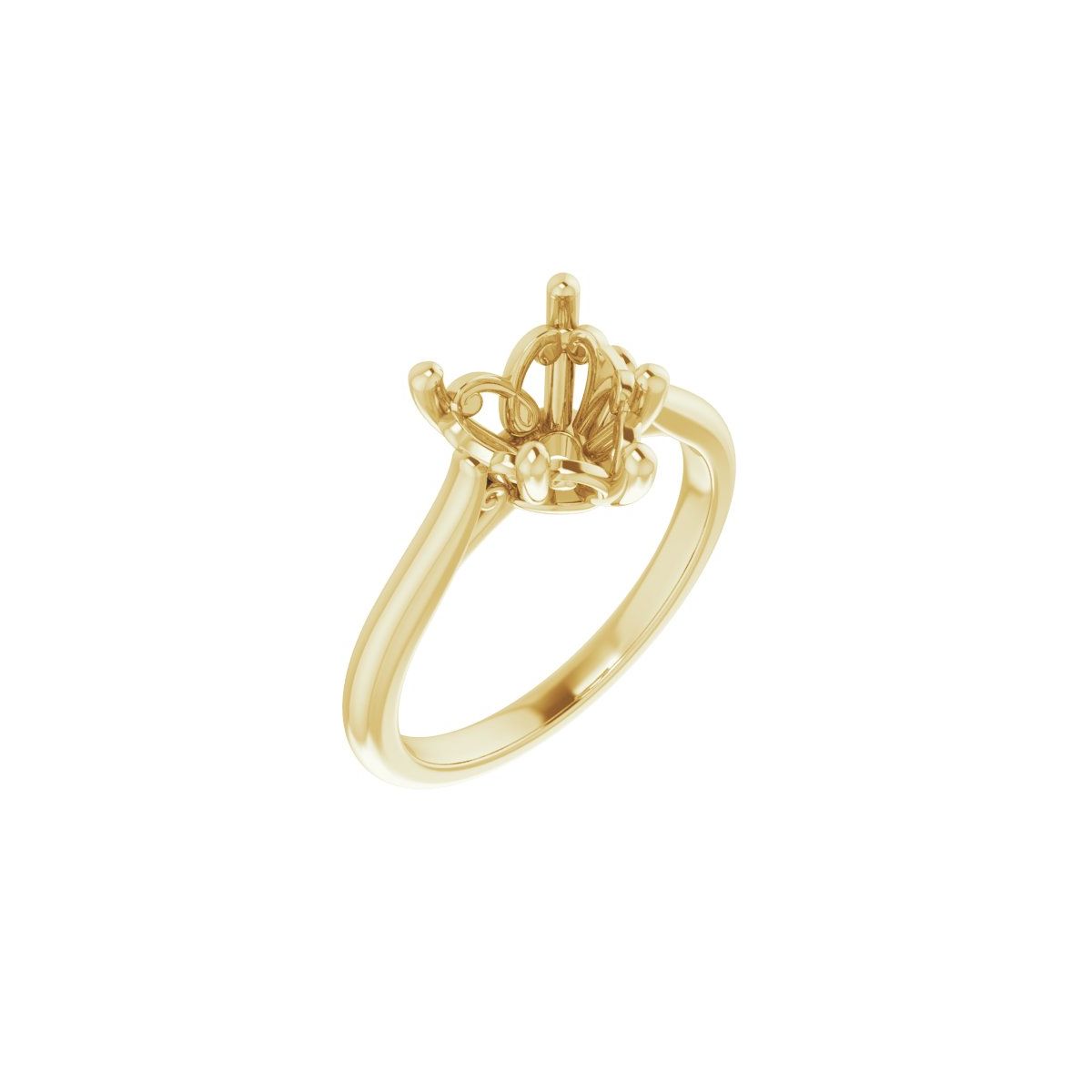 Heart Solitaire Engagement Ring Mounting - gallery - Series 126330