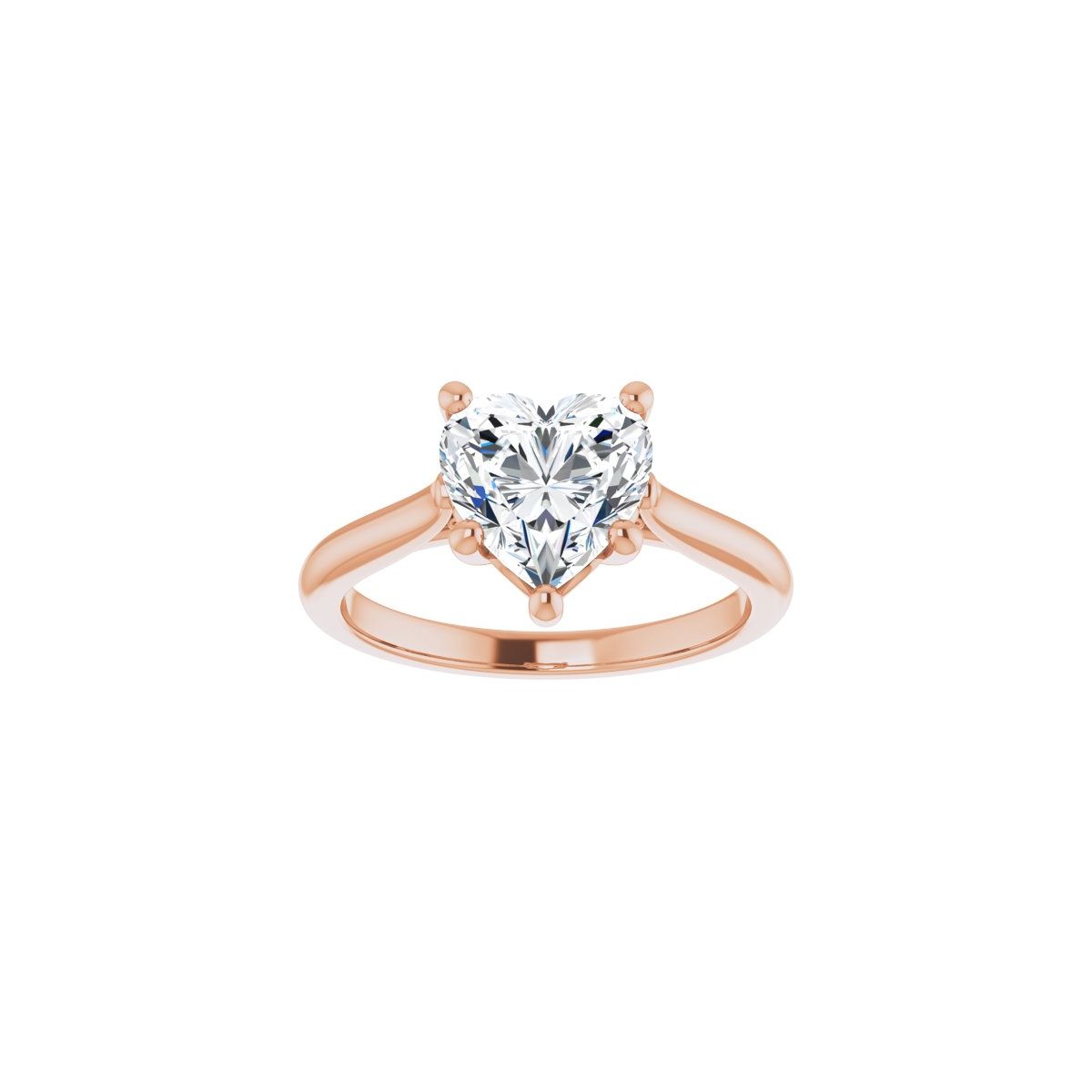 Heart Solitaire Engagement Ring Mounting - gallery - Series 126330