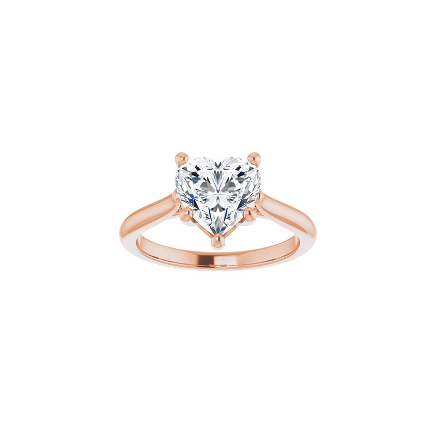 Heart Solitaire Engagement Ring Mounting - gallery - Series 126330