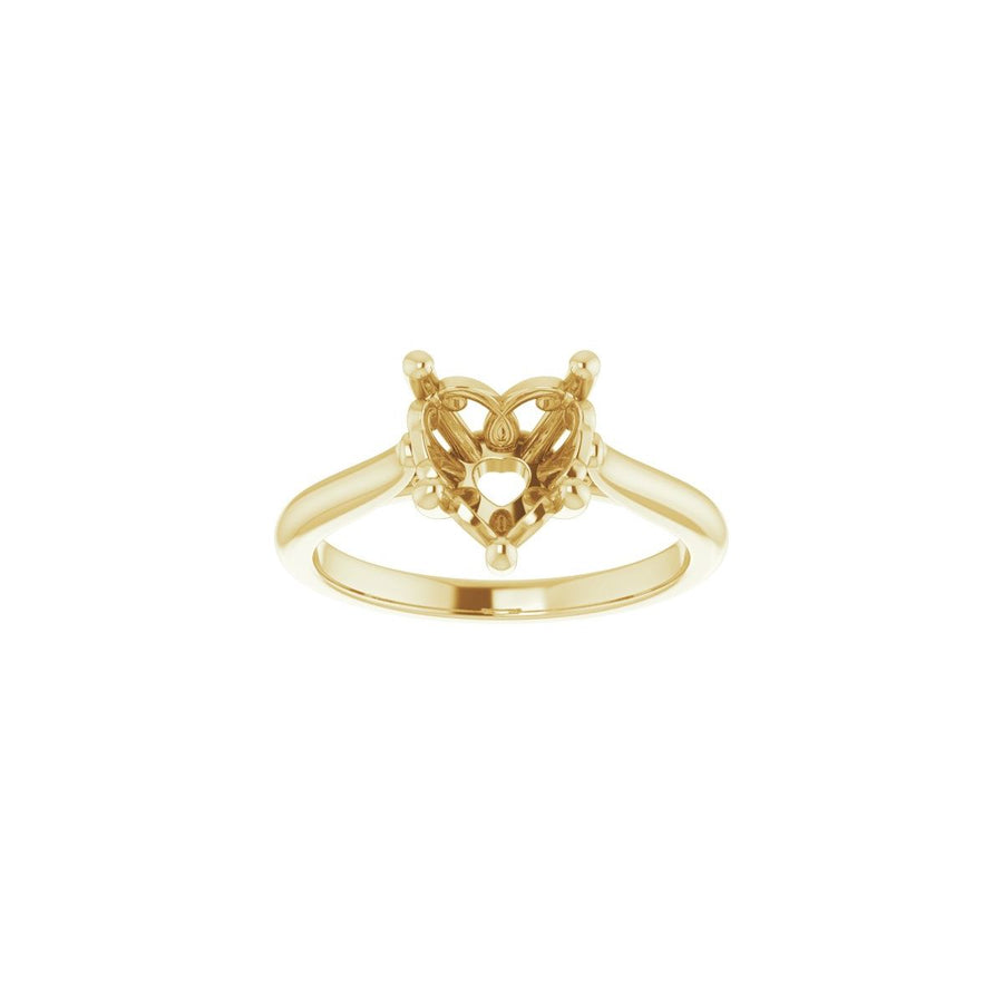 Heart Solitaire Engagement Ring Mounting - gallery - Series 126330