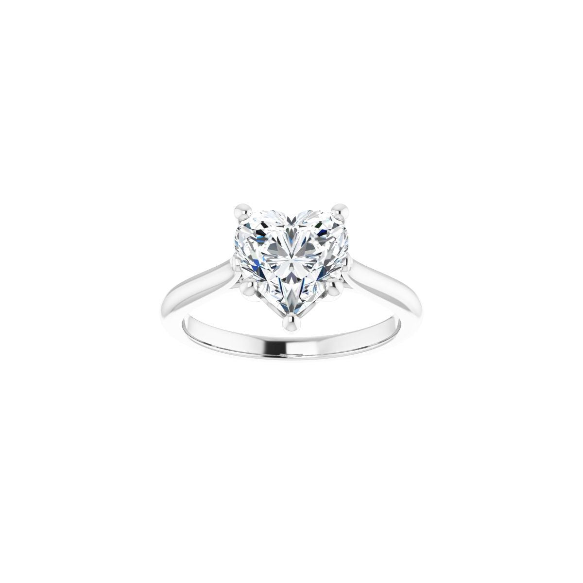 Heart Solitaire Engagement Ring Mounting - gallery - Series 126330